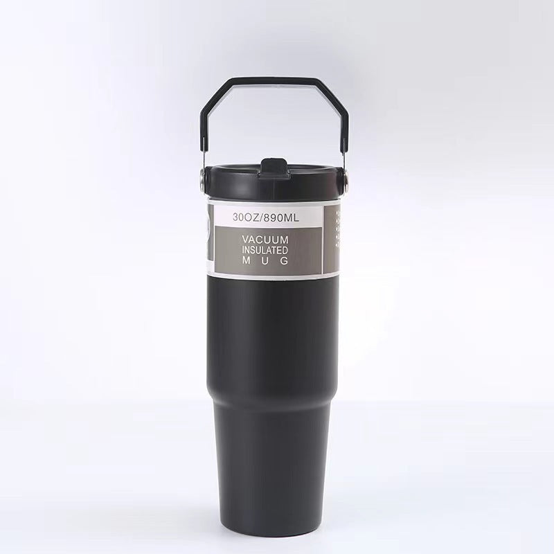Insulated Stainless Steel Double Drink Cup - 900ml Capacity, Portable Thermos Mug