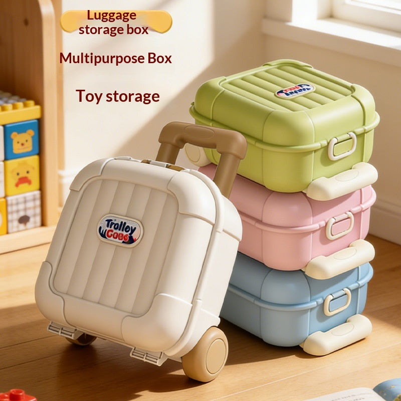 Childrens Cartoon Toy Storage Box with Lid - Multi-Color Home Organization