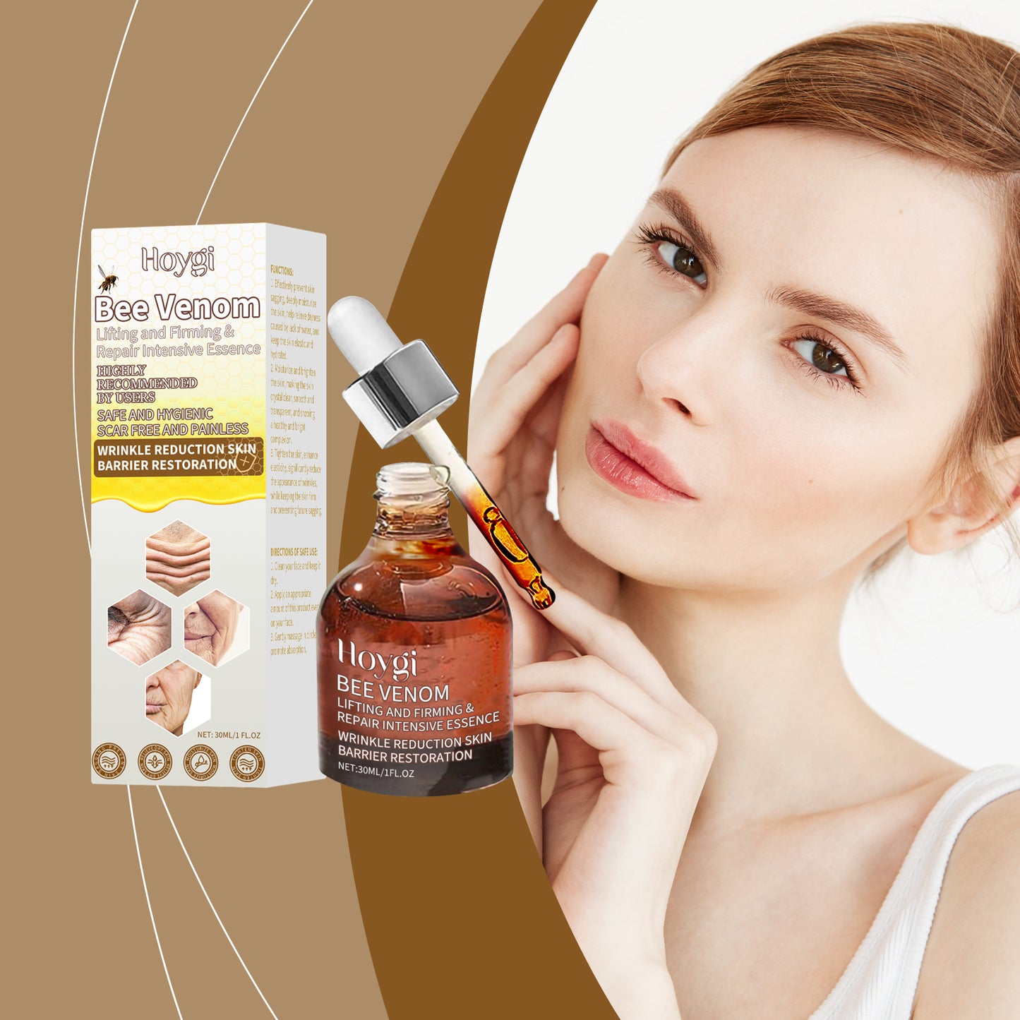 Hydrating Facial Essence with Bee Venom, Hyaluronic Acid & Vitamin C - 30ml