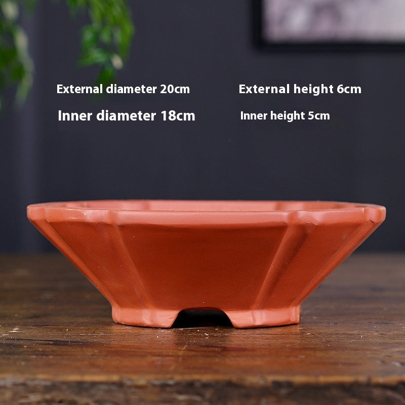 Breathable Ceramic Flower Pot for Home Garden Office Balcony - Multiple Colors