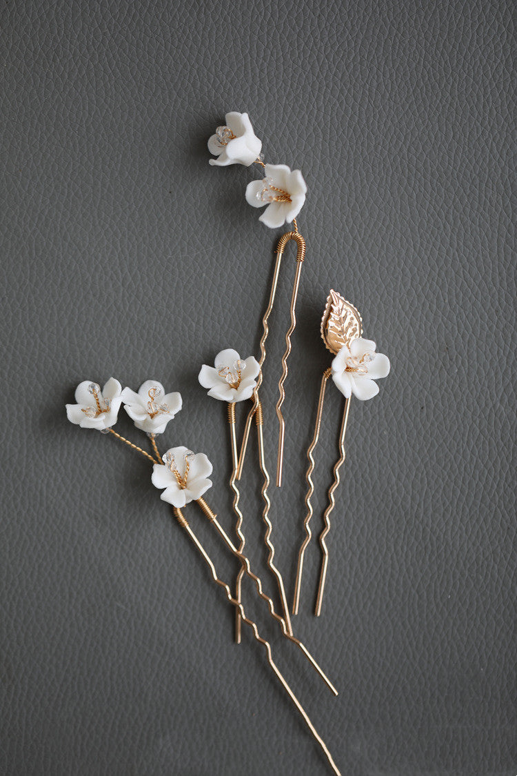 Beaded Crystal Hair Fork Set & Comb
