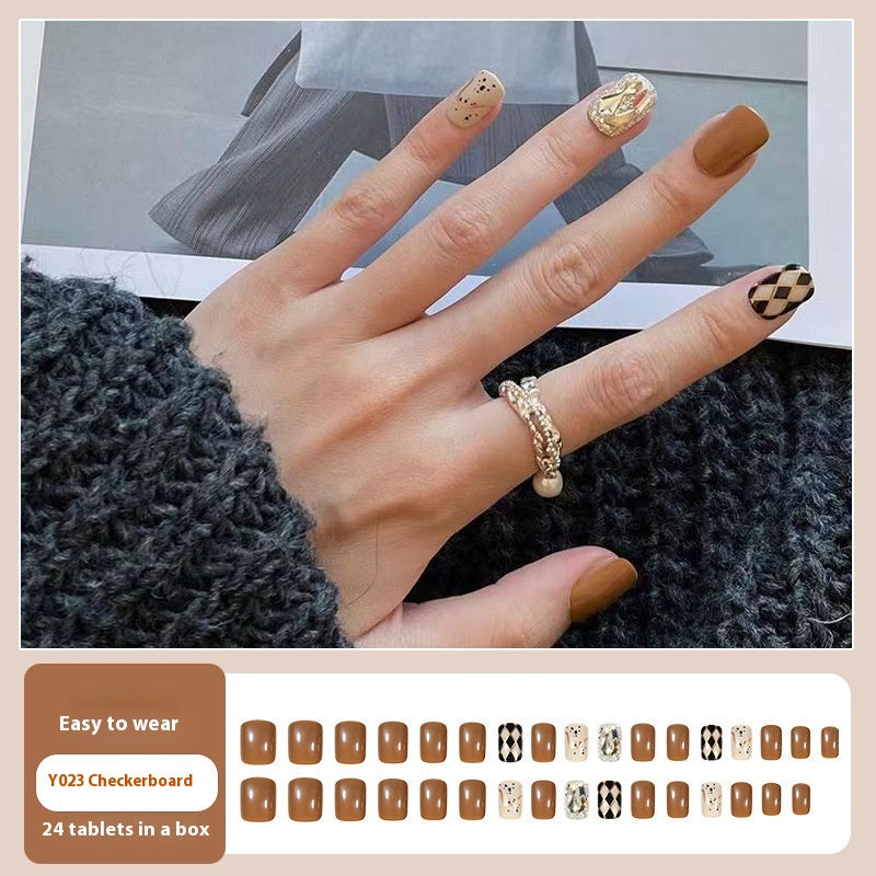 Women's Nail Art Kit with Detachable Color Variants - Spicy White Armor Design