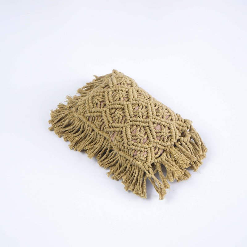 Hand-Woven Tassel Pillow for Home Decor - Soft Cotton Polyester Bedding Accent
