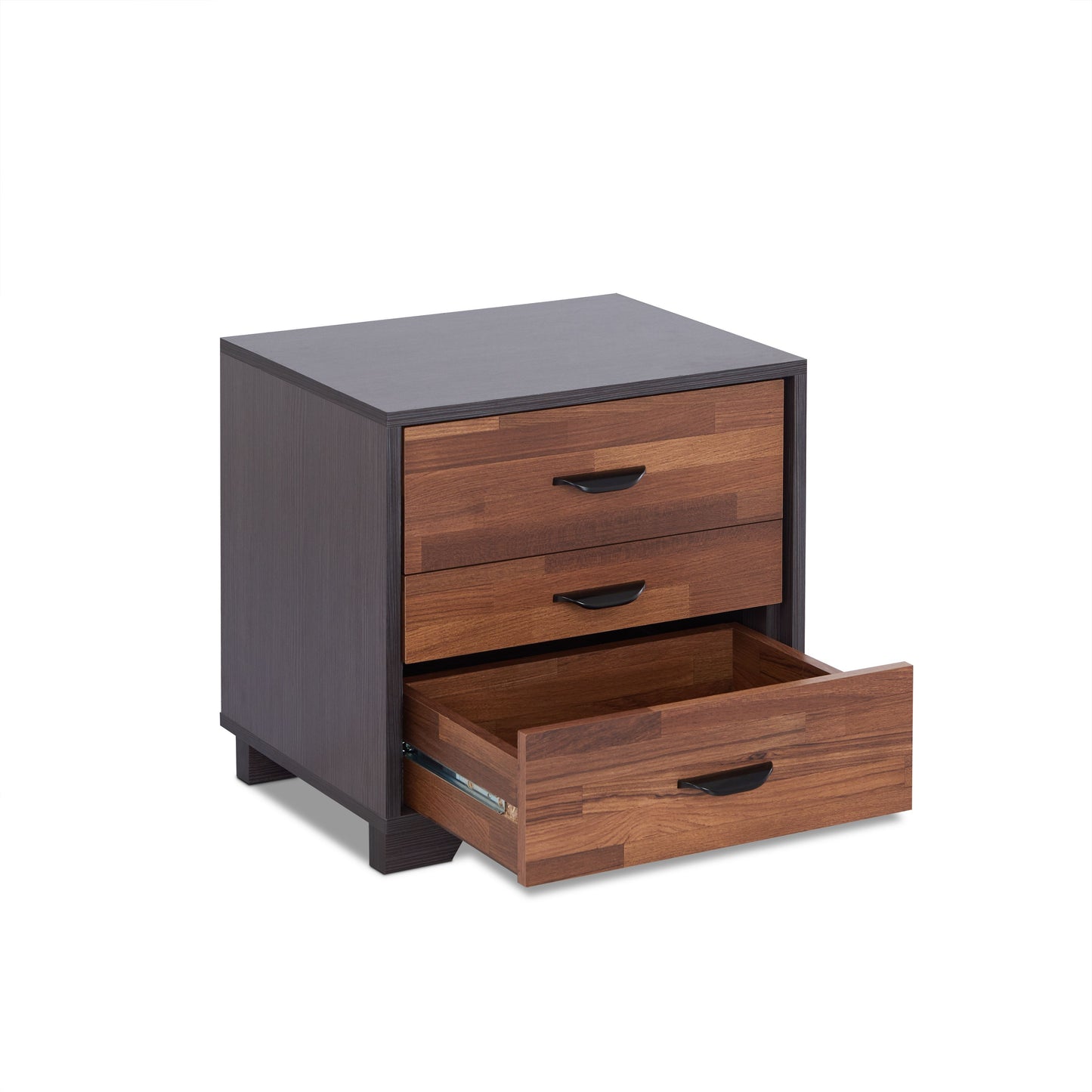 Eloy Espresso Walnut Accent Table with Storage Drawers