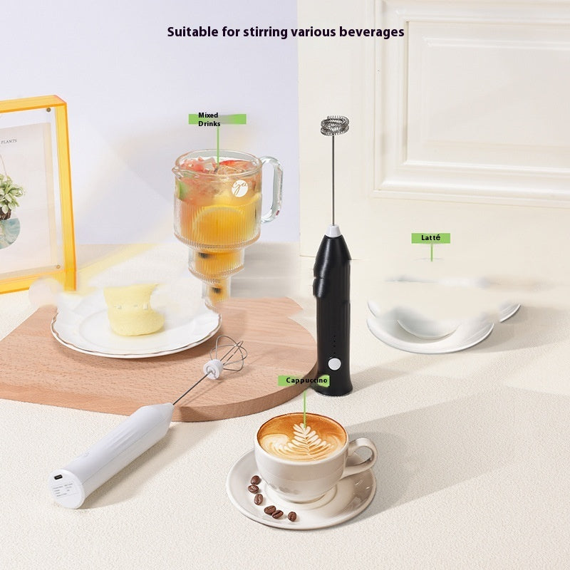 Multifunctional Electric Milk Frother with Wireless Charging - Modern Kitchen Accessory