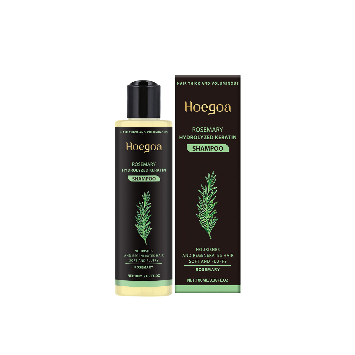 Rosemary Thickening Shampoo 100ml - Volume & Keratin Hair Care