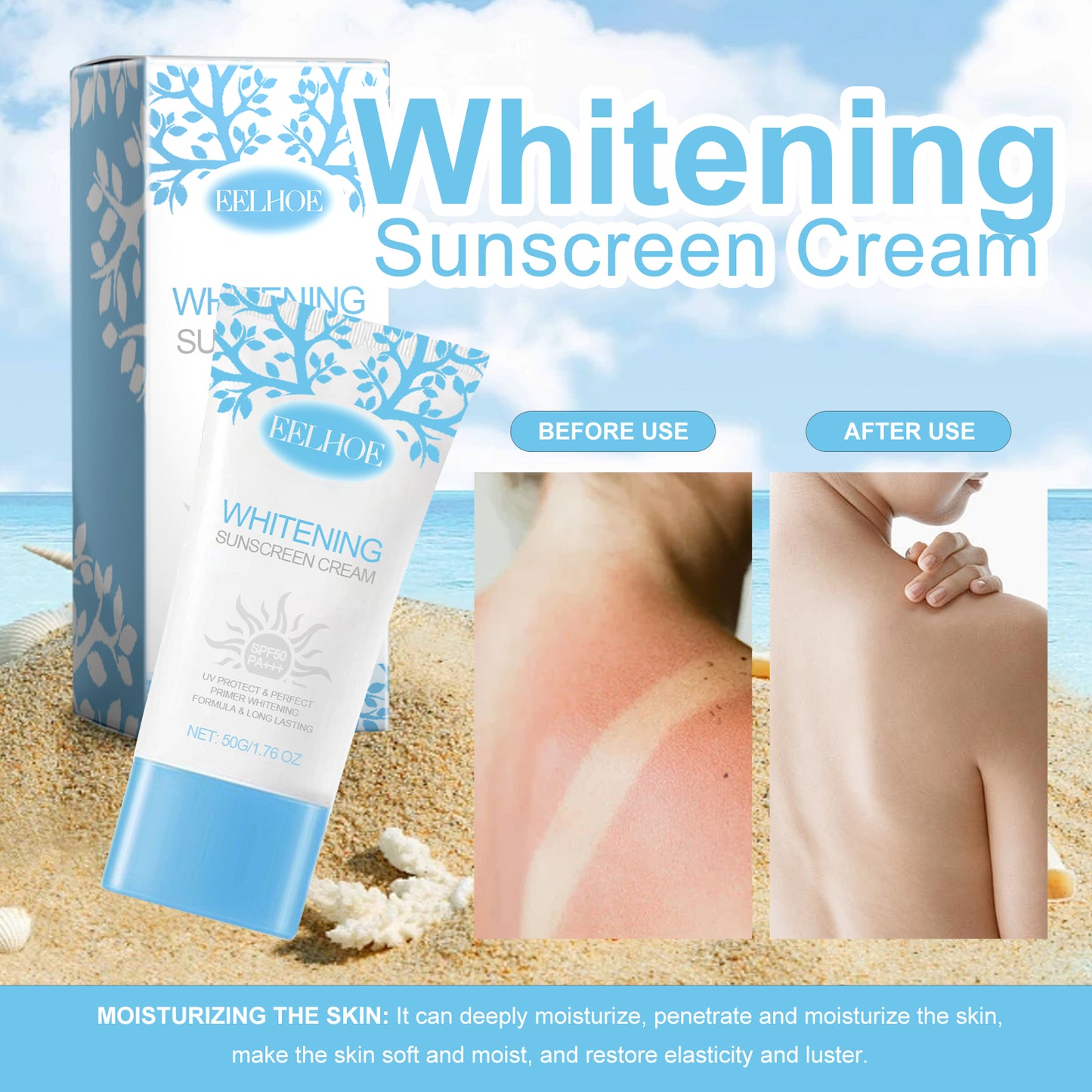 Niacinamide Whitening Moisturizing Cream - Waterproof Sun Protection