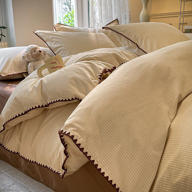 Thickened Cotton Duvet Cover Set for Fall and Winter - Modern & Minimalist