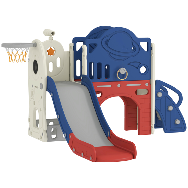 Toddler Slide Set with Basketball Hoop - Indoor/Outdoor Playground