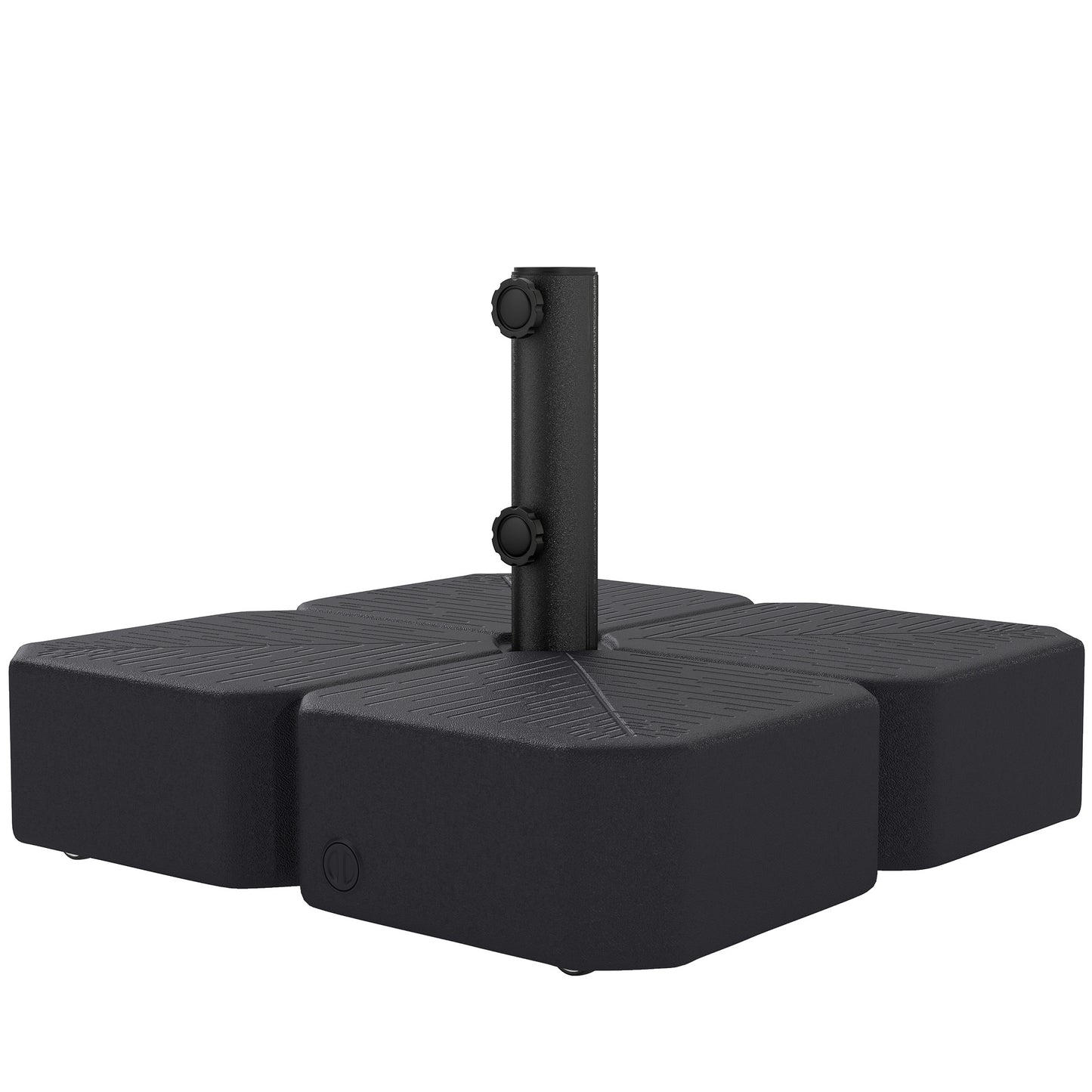 Outdoor Umbrella Base with Wheels for 1.5" & 1.89" Poles - Black