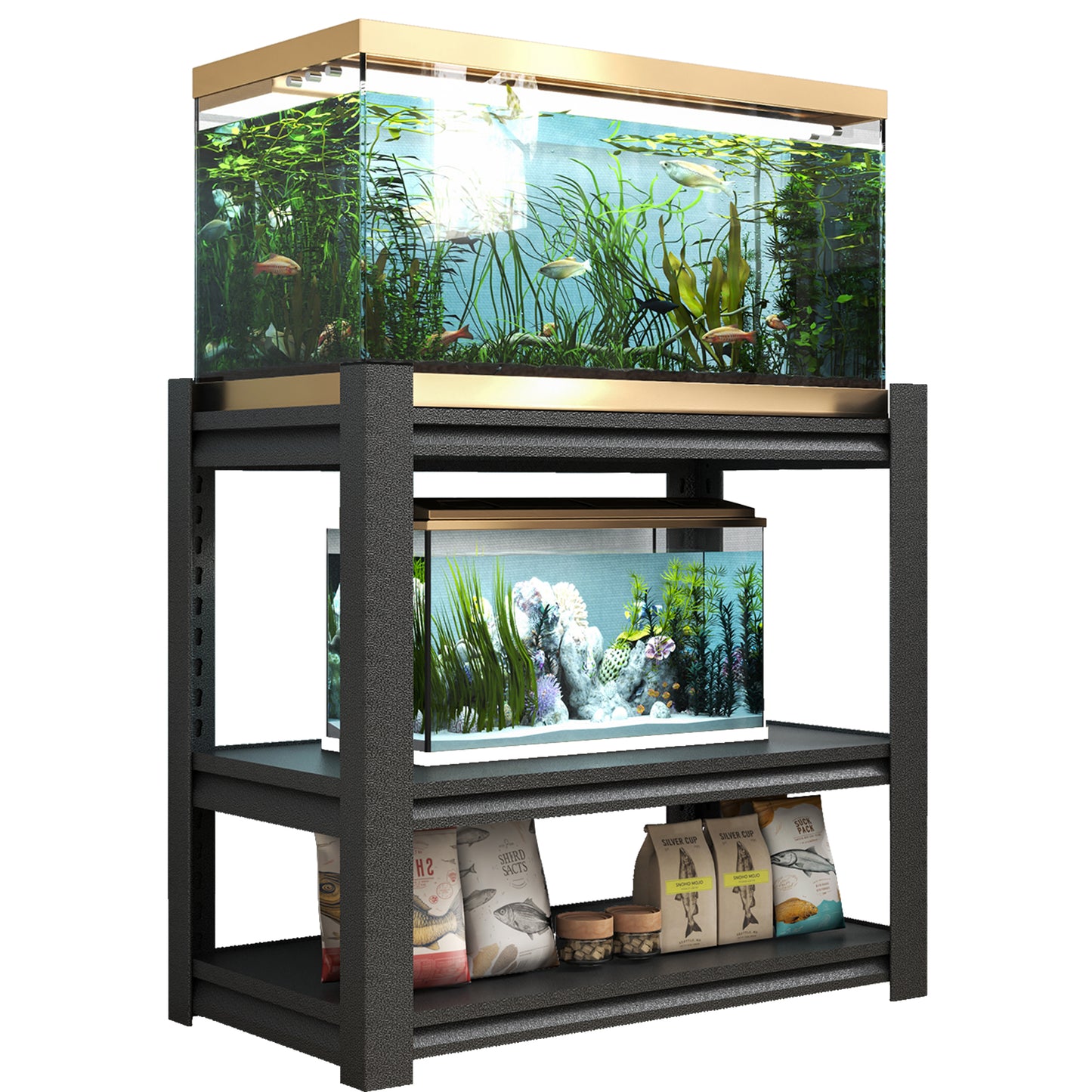 20-30 Gallon Fish Tank Stand - Metal Aquarium Stand, 34 W X 18 D 31H