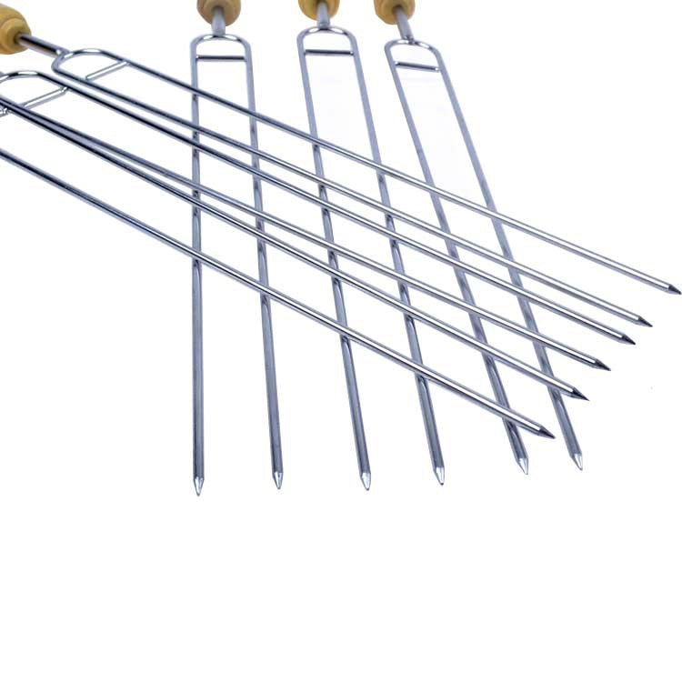 Stainless Steel Barbecue Skewers - Heat-Resistant 39cm