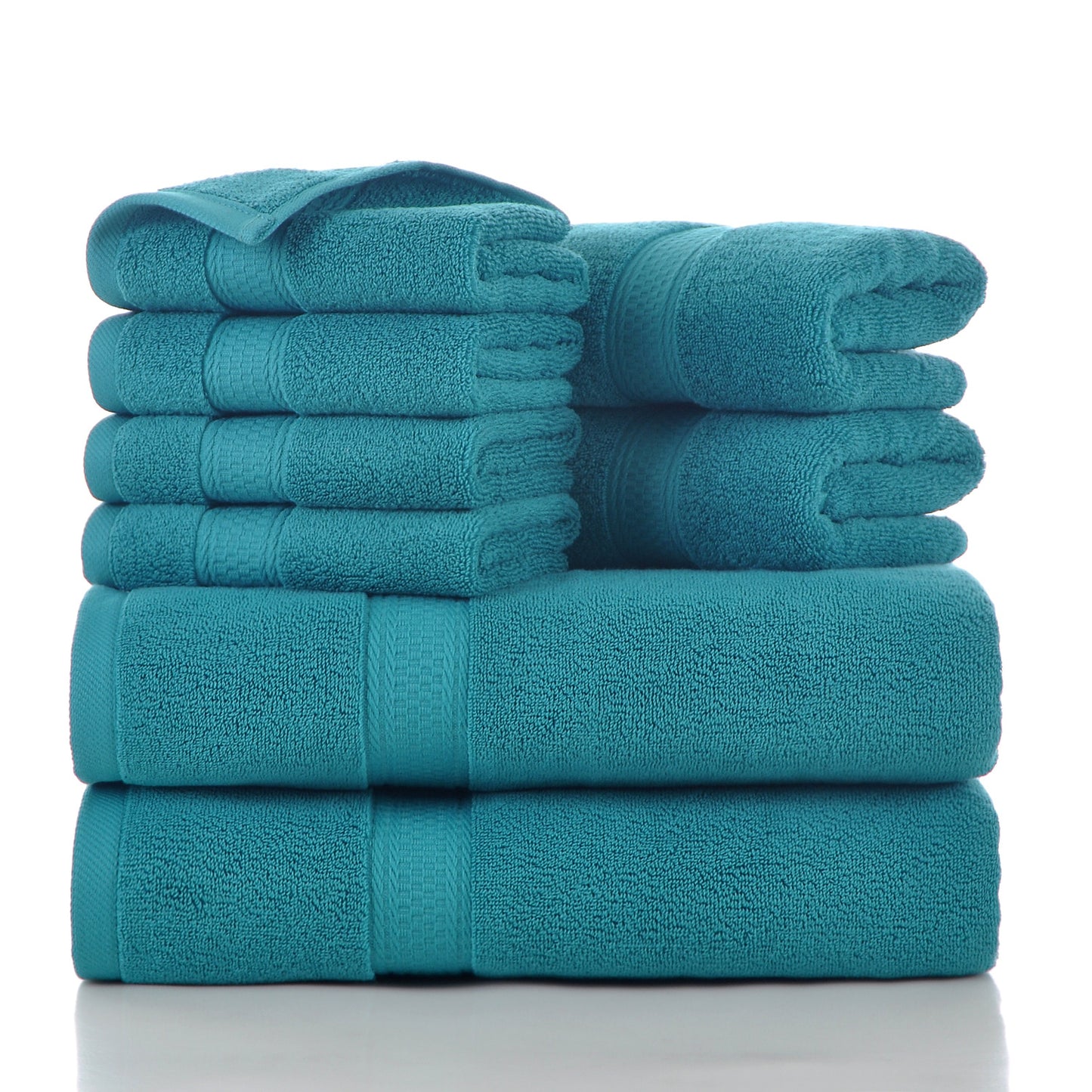 8-Piece Cotton Towel Set - Soft, Absorbent Home Towels in Multiple Colors