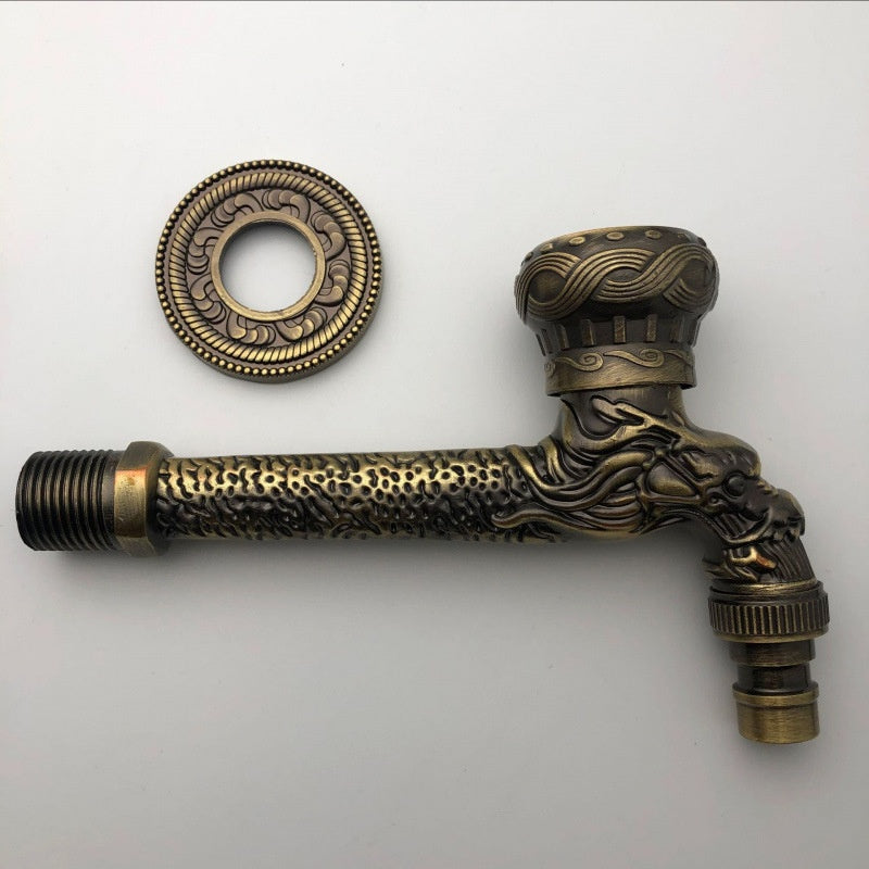 Antique Zinc Alloy Wall-Mounted Faucet for Home & Garden