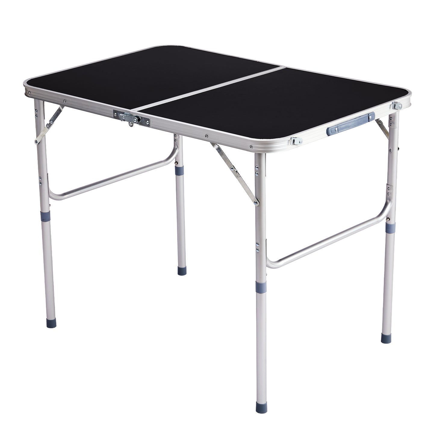 3ft Aluminum Folding Table - Portable Outdoor Picnic Desk - Black