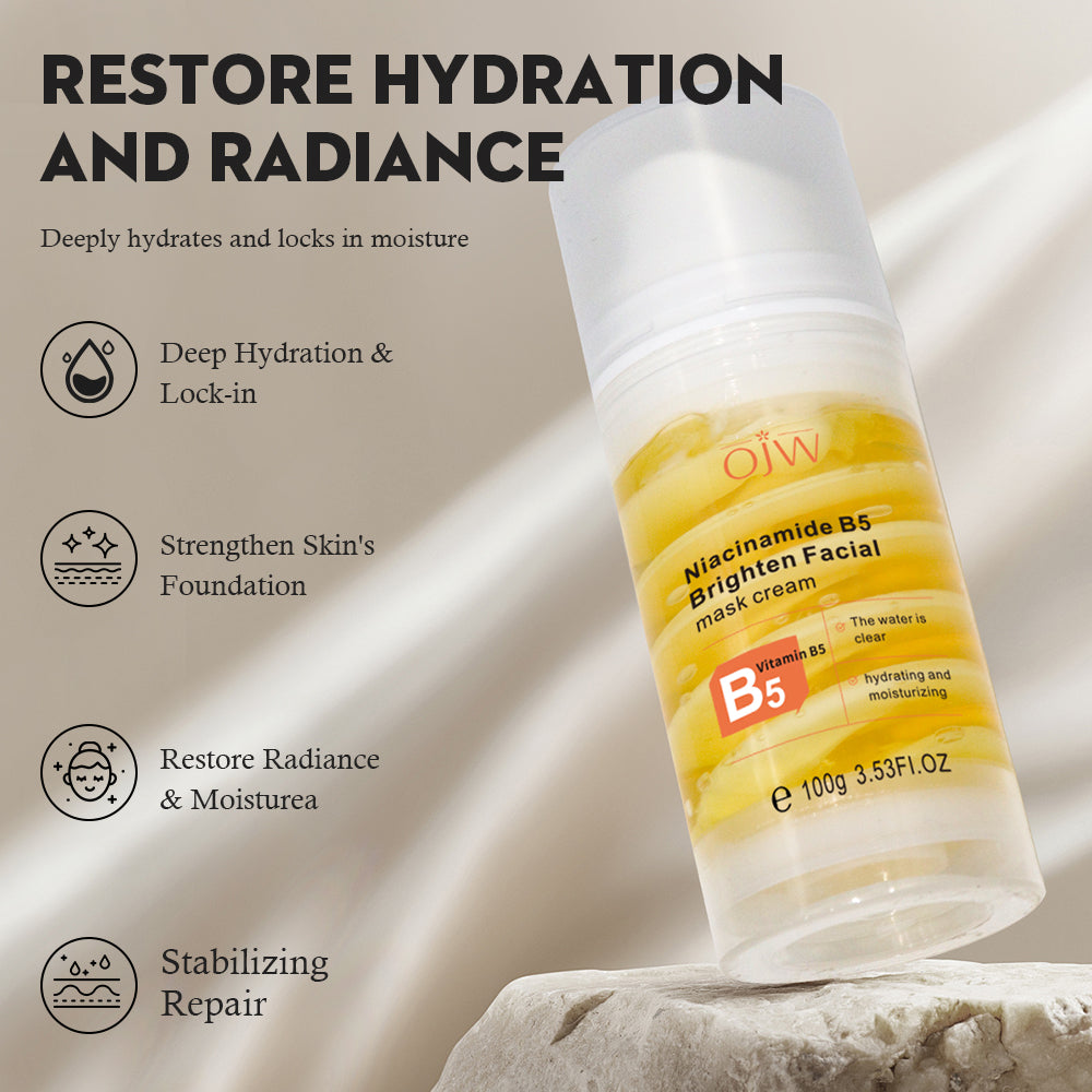 Niacinamide B5 Brightening Facial Mask Cream - Orange, 60ml