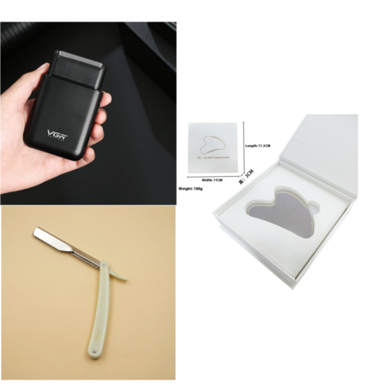 Portable Electric Razor Men - Stainless Steel Blade