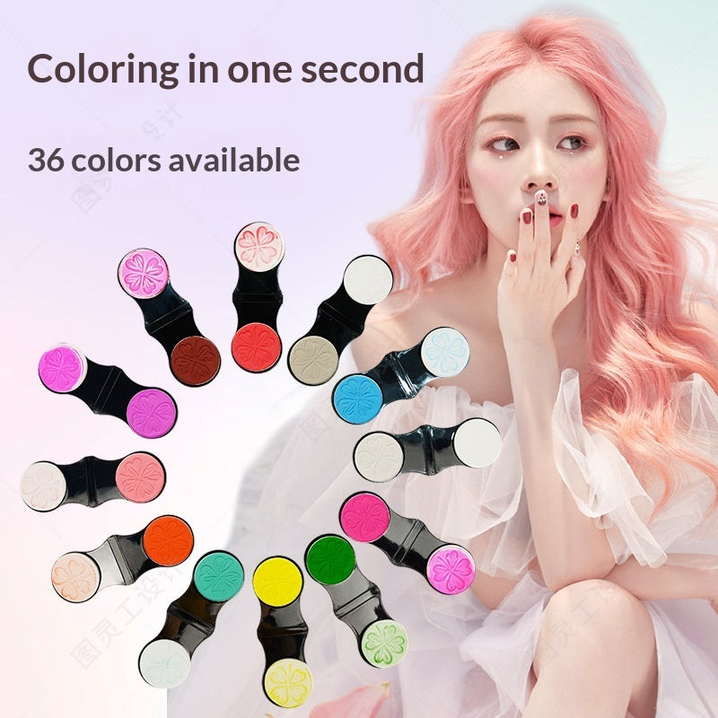 12-Color Hair Highlight Clip Set for Quick Spot Coloring - Matte Finish