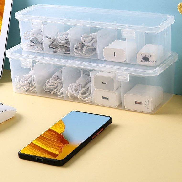 Dust-Proof Cable Storage Box with Compartments - Multiple Sizes
