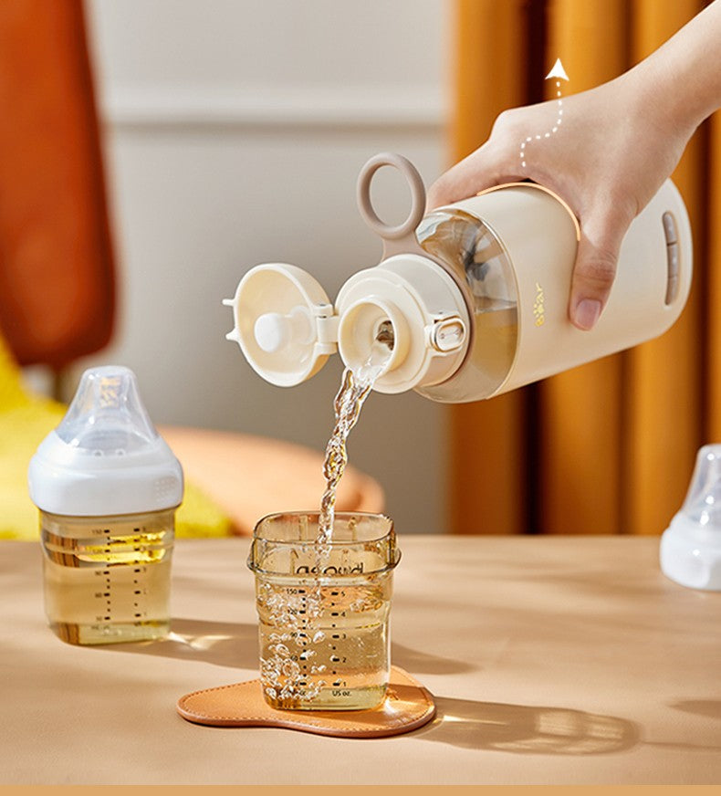 Wireless Portable Milk Mixer Cup with Thermostat USB & Beige
