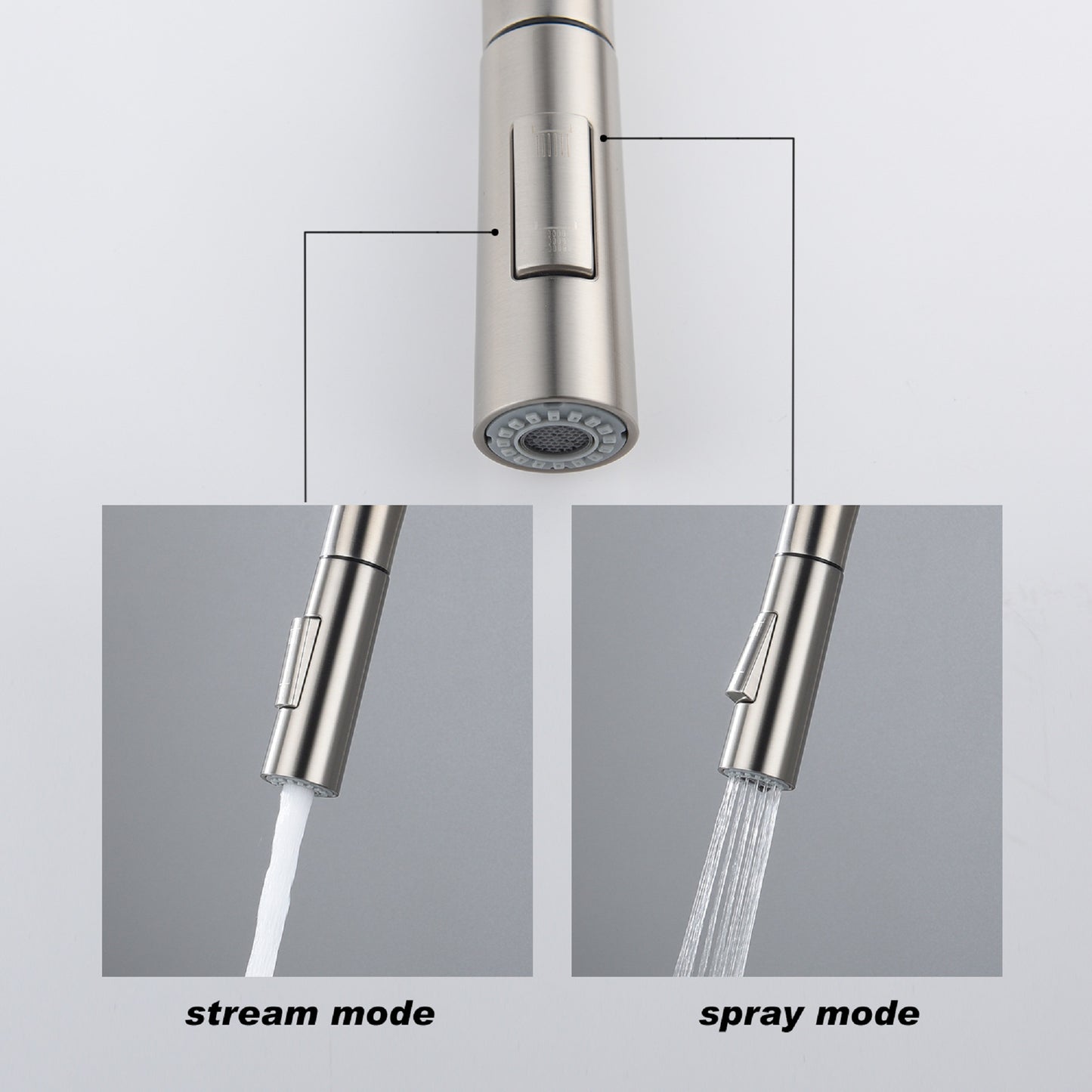 Touch Kitchen Faucet with Pull Down Sprayer - Brushed Nickel