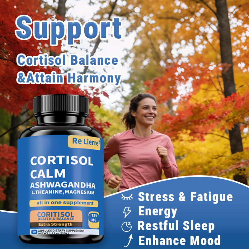 Stress Management Capsules with Ashwagandha & L-Theanine - 60 Capsules