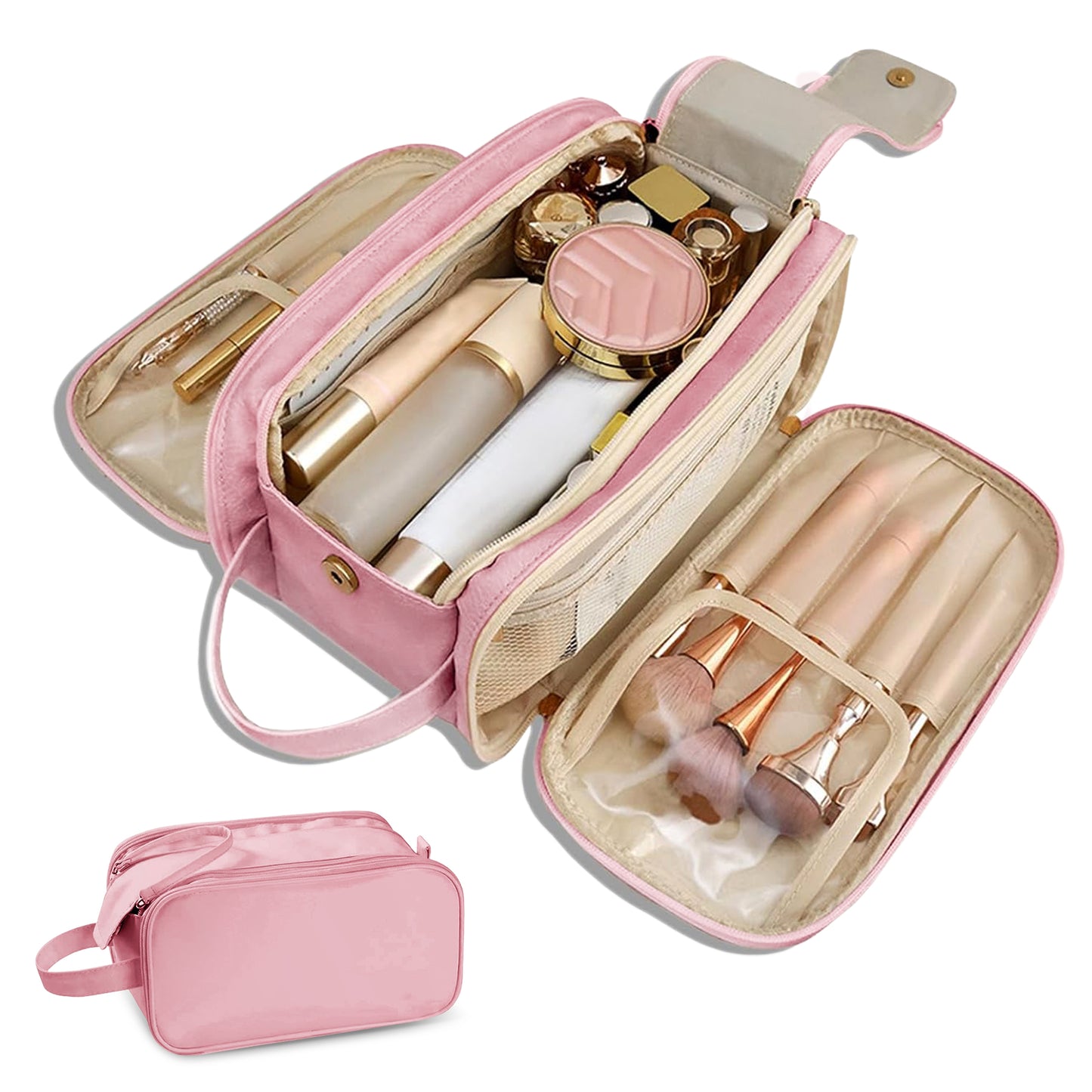 Travel Toiletry Bag For Women Men, Large Organizer Makeup Bag,