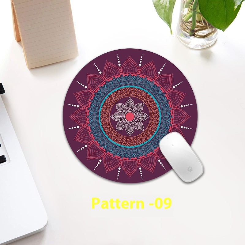 Ethnic Pattern Round Table Mat - Small Thickening Non-Slip Kitchen Accessory
