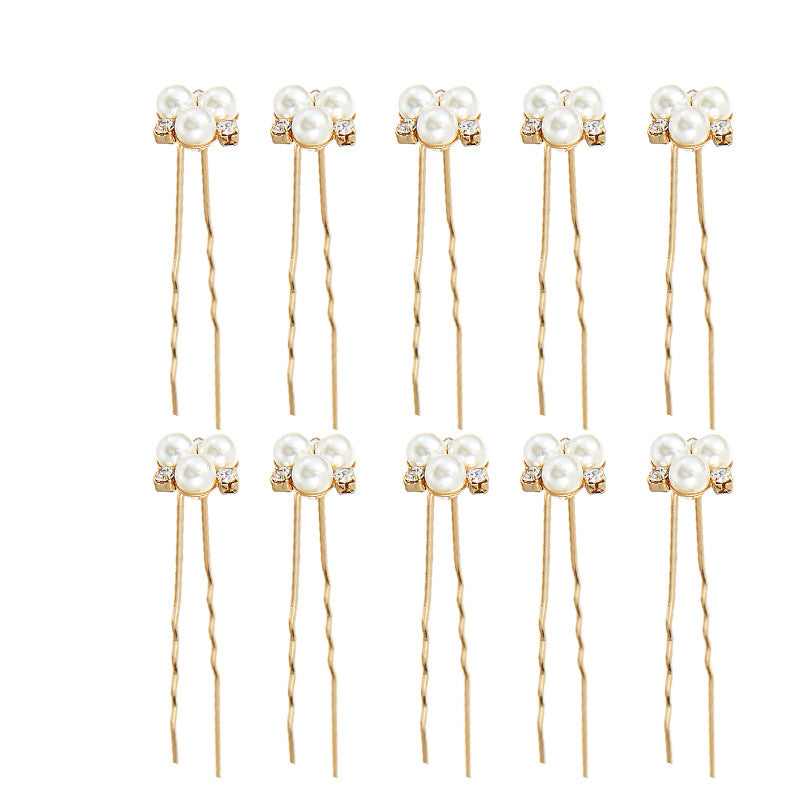 Elegant Handmade Pearl Crystal Hairpin for Bridal & Formal Hairstyles