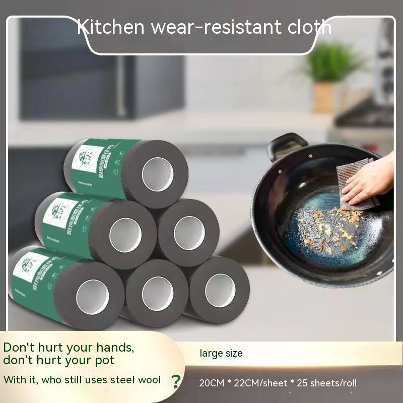 Lint-Free Dishwashing Brush Pot Scrubber - Reusable Kitchen Cleaning Rag