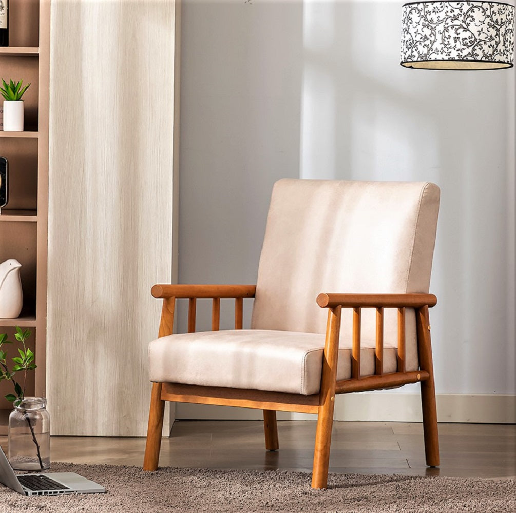 25 Wide Classic Mid-Century Modern Arm Chair, Light