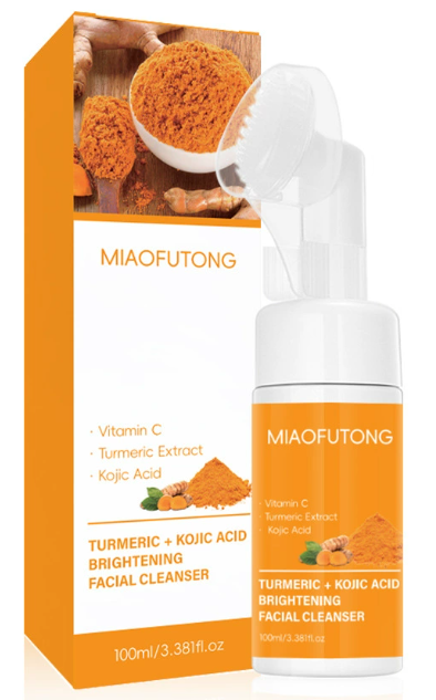 Turmeric Facial Cleansing Mousse - 100ml Gentle Brightening Wash