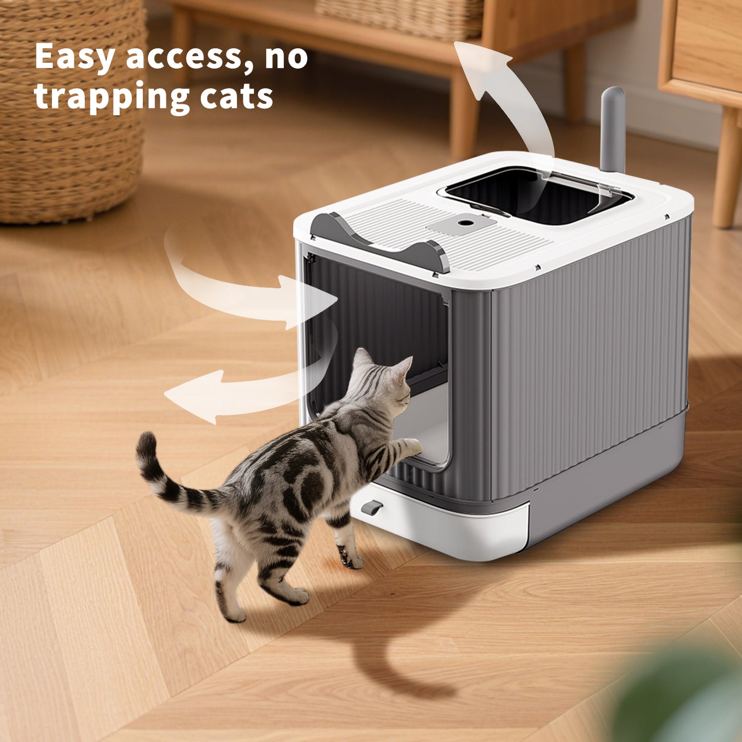 Self Pickup Cat Litter Box for Pet Furniture and Accessories