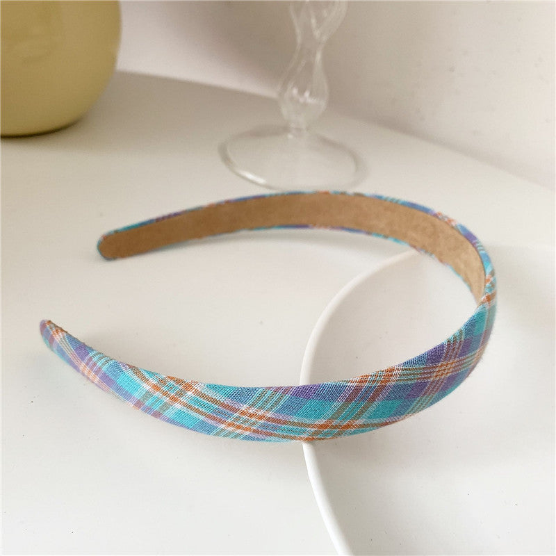 Plaid Flower Fabric Headband