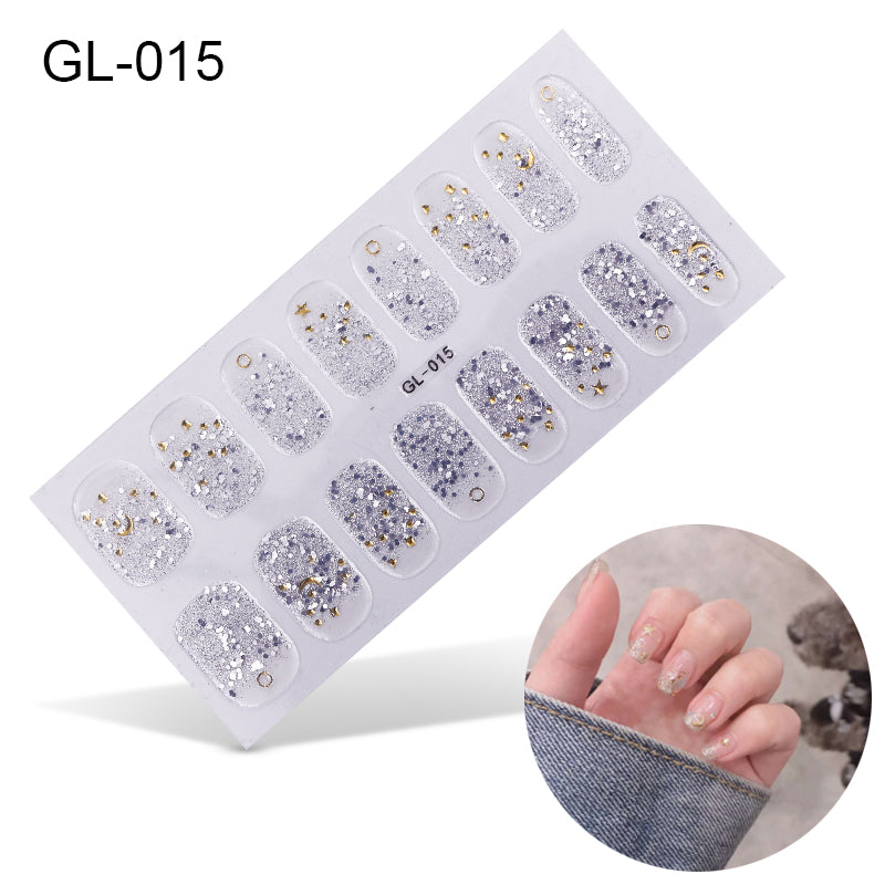 Laser Letters Nail Stickers Color Oil Film for Nail Art - Multiple Styles