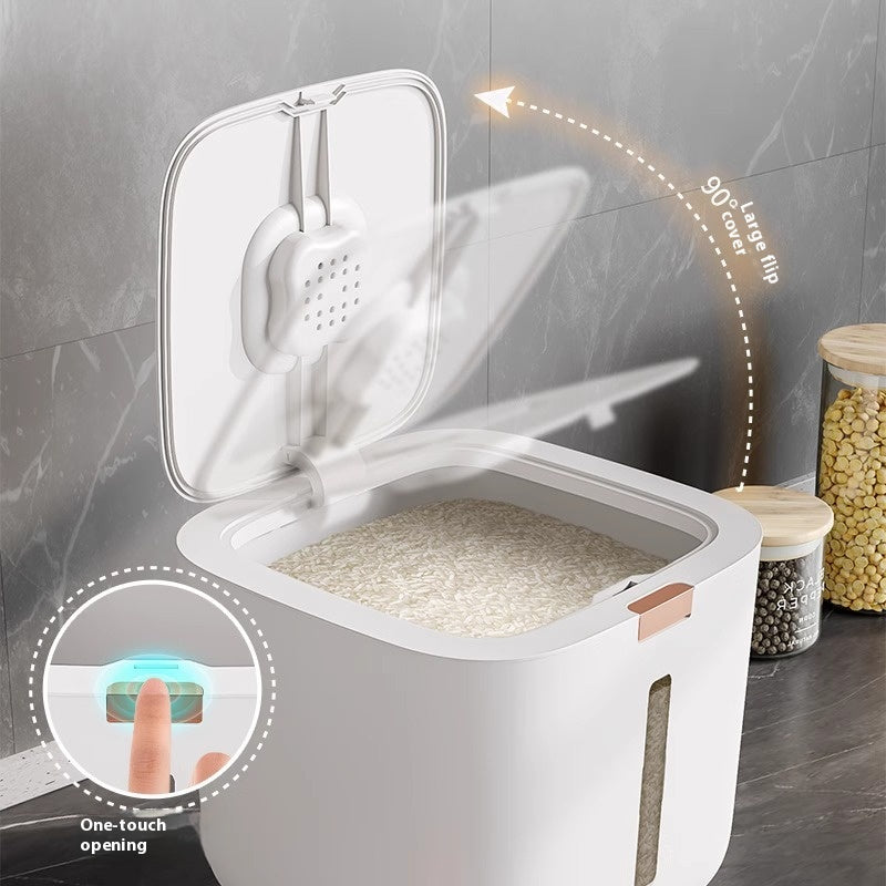 Insect-Proof Moistureproof Food Storage Bucket - Large Capacity, Sealed Food Grade