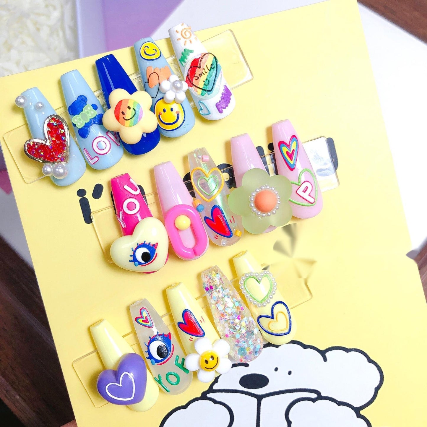 Nail Sticker Japanese Adhesive Nail Art Decals - Transparent, Relief Styles