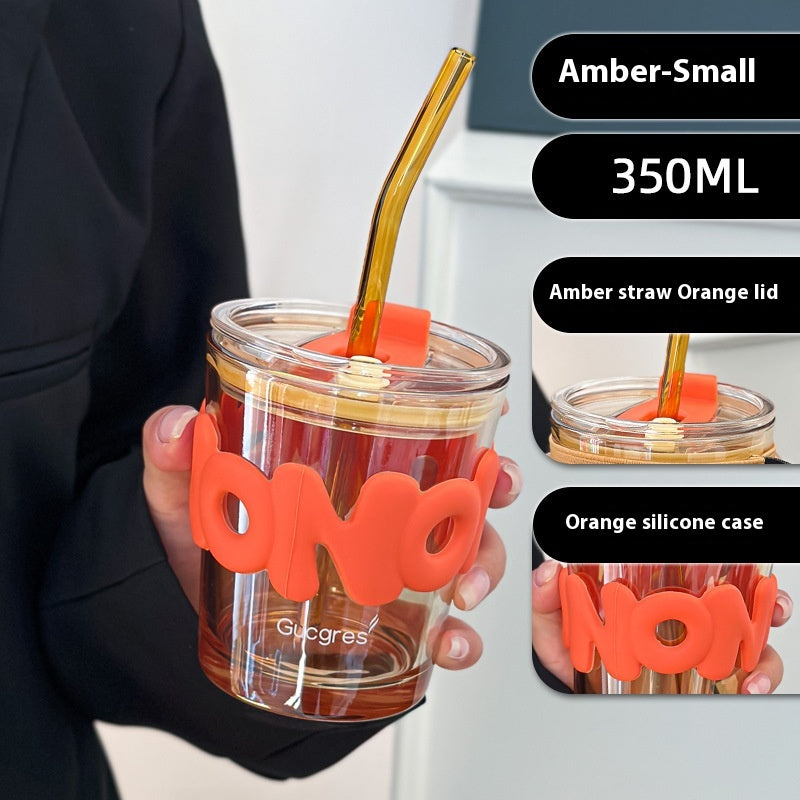Portable Coffee Cup with Rose Red Design, Leak-Proof & Heat Insulated