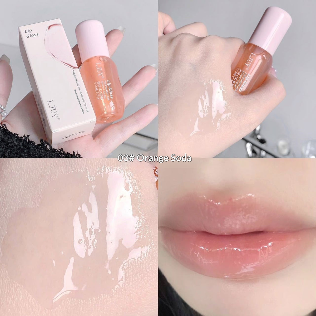 Lip Gloss Set - Translucent Lip Oil with Brightening Shades, Long-Lasting