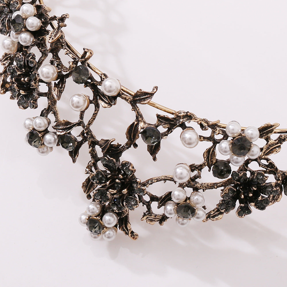 Floral Diamond Baroque Bridal Tiara