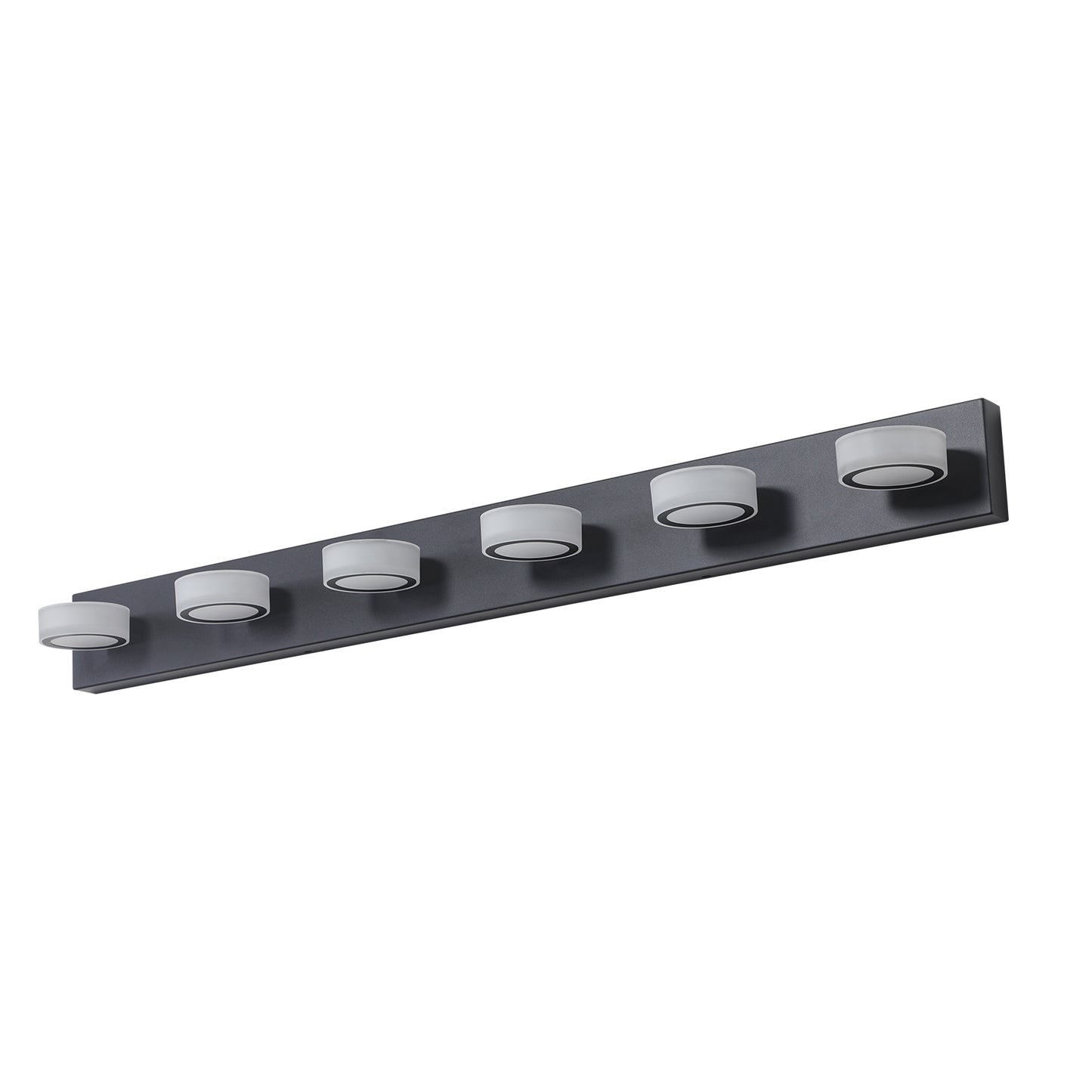 36W Dimmable 6-Light LED Vanity Light Fixture - Black