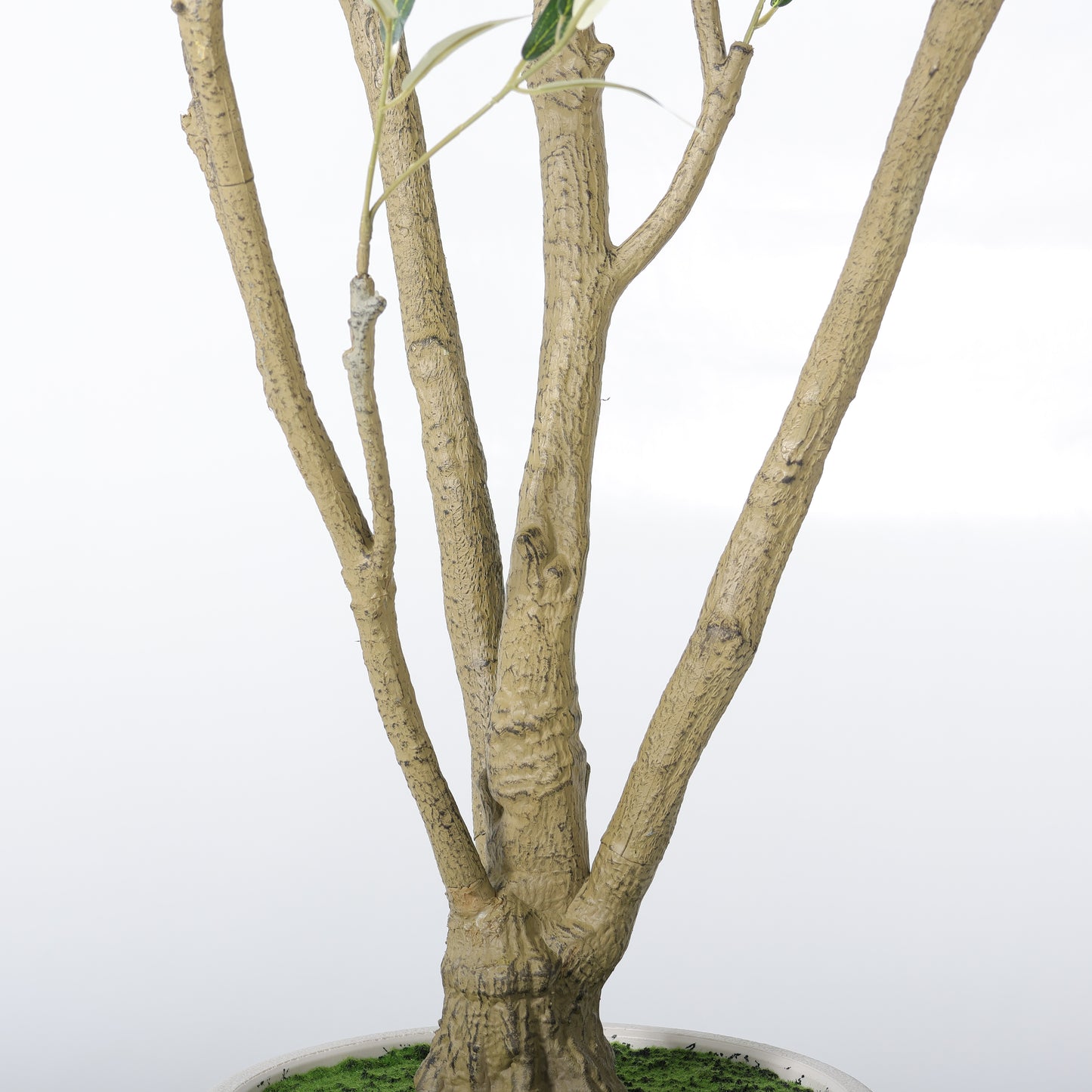 8FT Artificial Olive Tree with Modern White Planter - Indoor & Outdoor