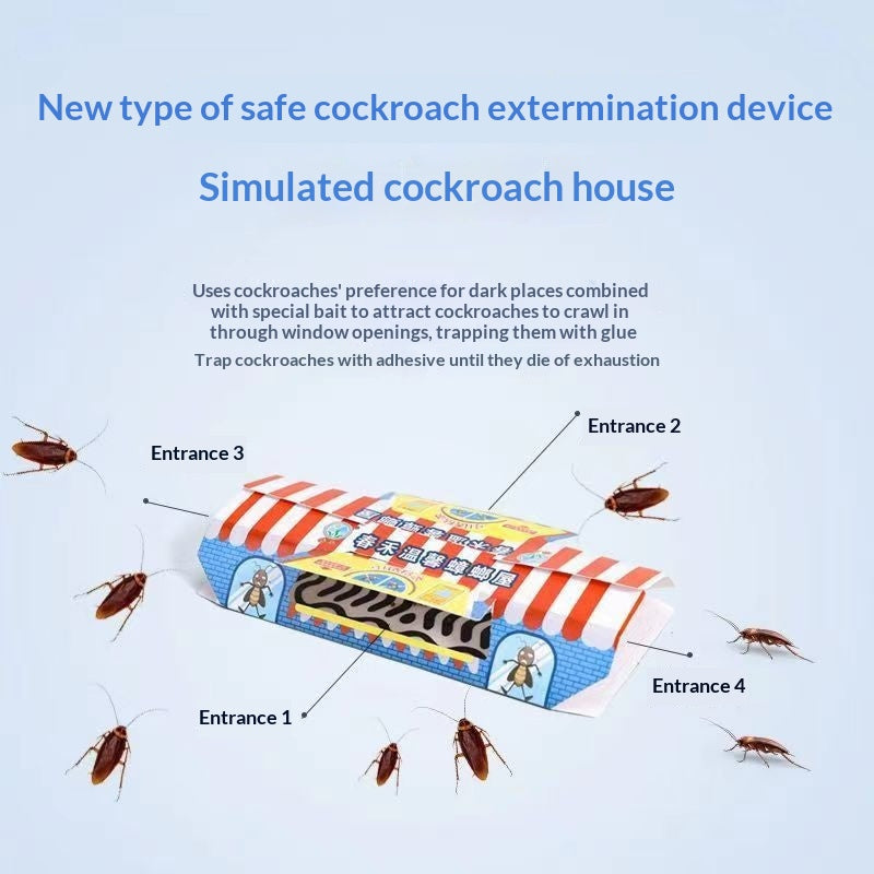 Cockroach Trap with Adhesive Board and Bait - Pest Control for Home & Garden