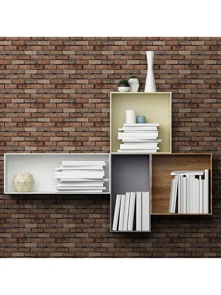 10 Pack 3D White Brick Wall Stickers - Removable & Waterproof
