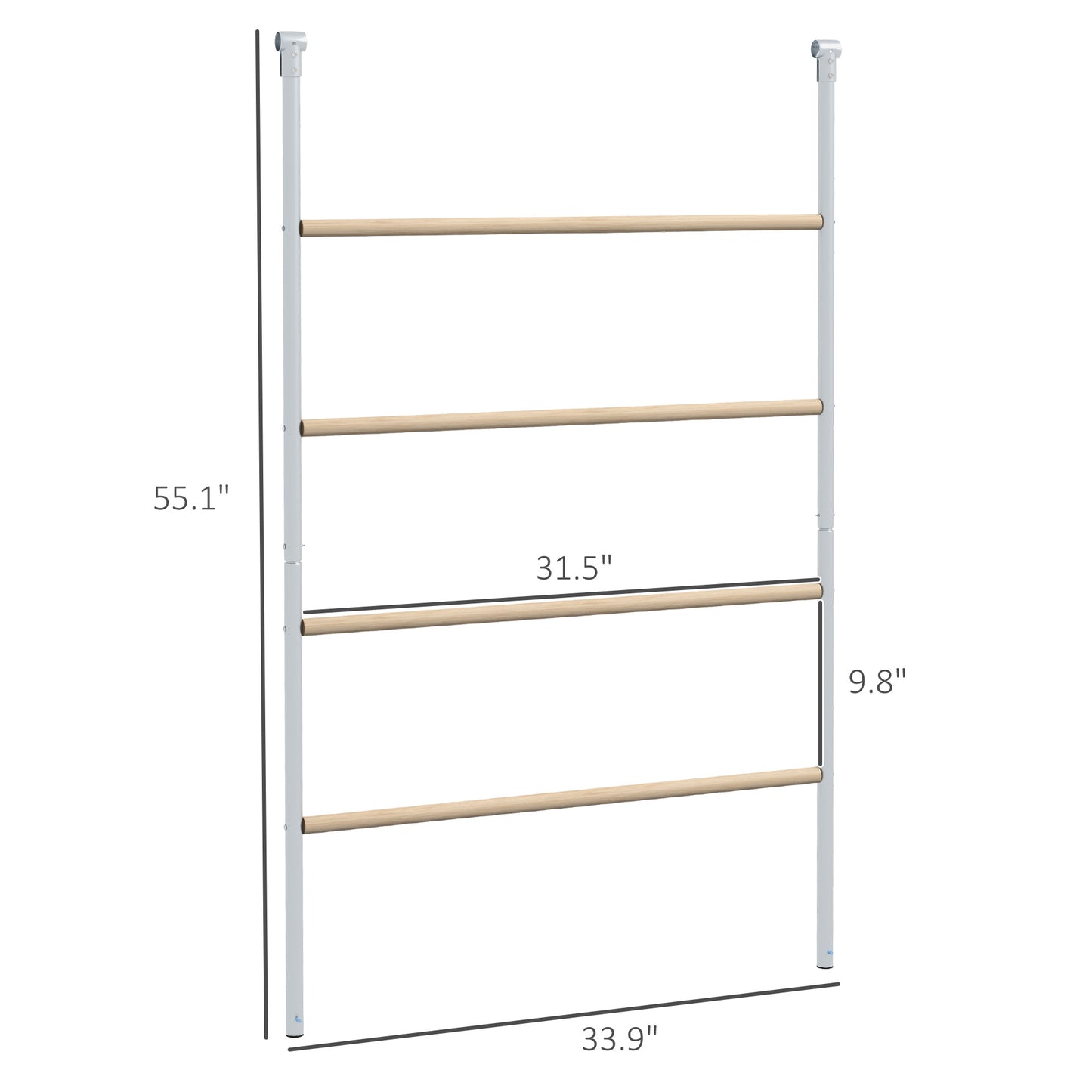 Chicken Roosting Bar for Coop - Wooden Perching Shelf with Galvanized Steel