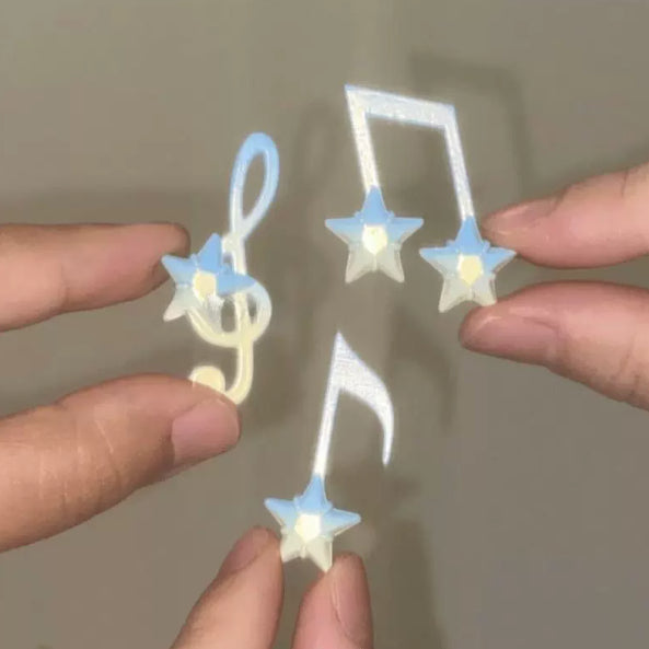 Minimalist Musical Note Hair Clip Set