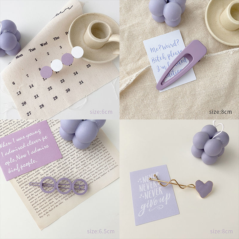 Purple Hairpin Set - 5 Pieces