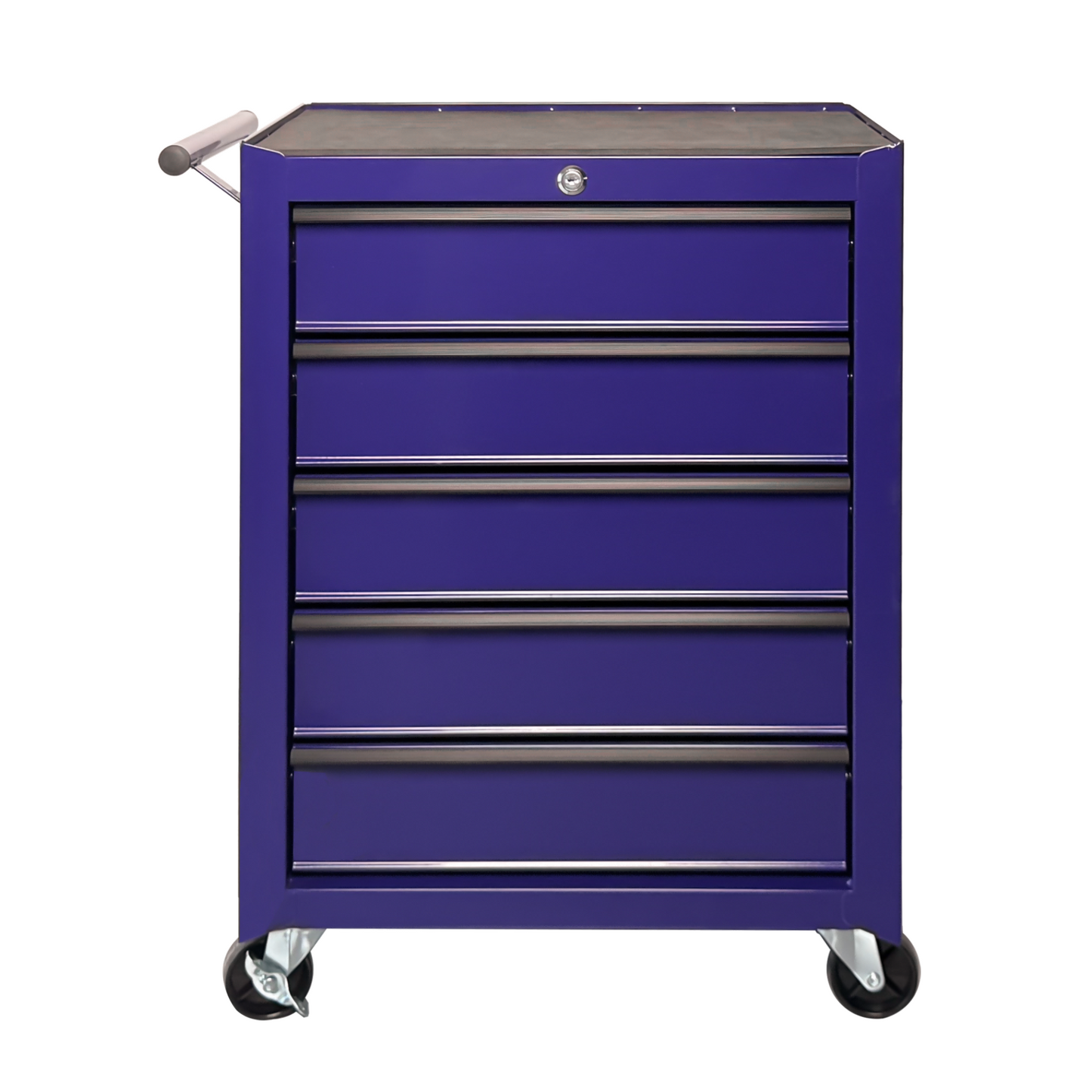 5 Drawer Steel Rolling Tool Chest - Garage & Workshop Storage - Purple