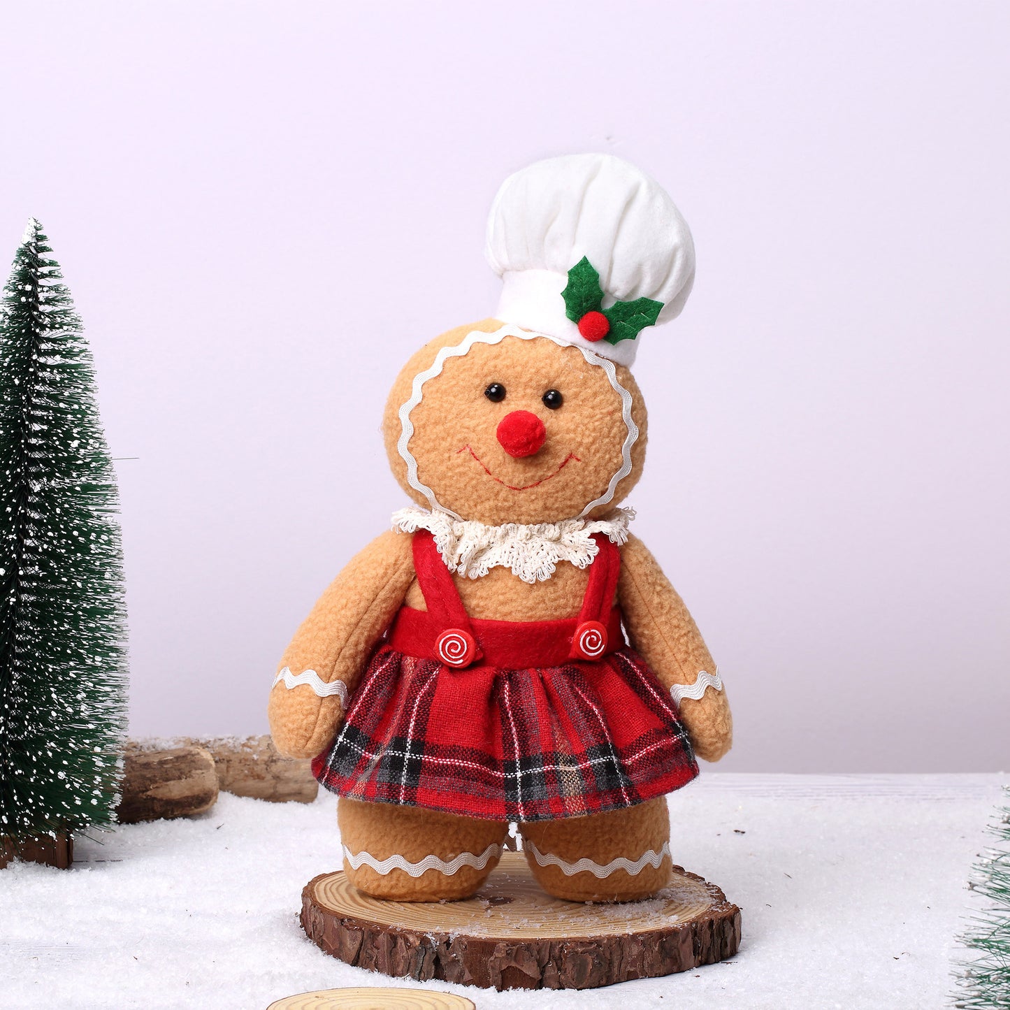 Christmas Gingerbread Man Doll for Holiday Decor - Men & Women Variants