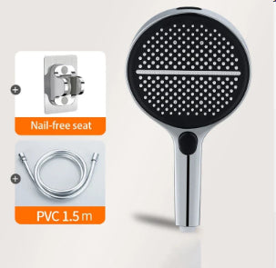 Pressurized Shower Head with Hose and Bracket - Multiple Colors